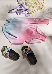 Strój kąpielowy z długim rękawem Reserved niebieski 716EB-50X