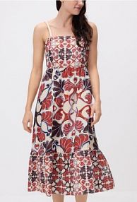 Wzorzysta sukienka Reserved beżowa 748II-02X