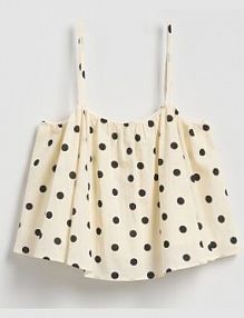 Bawełniany top w groszki Reserved biały damski 750HF-01X