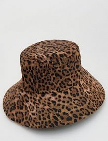 Bawełniany kapelusz w panterkę Reserved damski 765CO-MLC