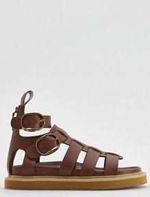 Skórzane sandały Reserved beżowe damskie 777CP-80X