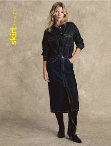 Jeansowa spódnica midi Reserved granatowa 7800B-59J