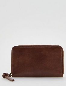 Portfel z imitacji skóry Reserved brązowy damski 783FD-93X