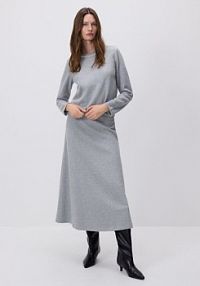 Bluza z ozdobnym dekoltem Reserved szara damska 807GA-90X