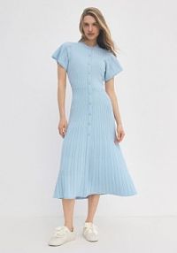 Dzianinowa sukienka Reserved niebieska 847GS-05X