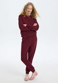 Spodnie dresowe jogger z bawełną Reserved czerwone damskie 8512B-83X