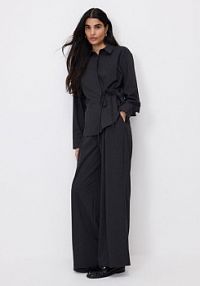 Spodnie z dodatkiem wełny Reserved szare damskie 861GS-90X