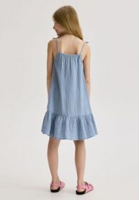 Muślinowa sukienka na ramiączkach Reserved niebieska 897EG-50X
