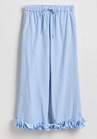 Spodnie z falbankami Reserved niebieskie damskie 898HU-05X
