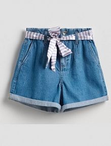 Jeansowe szorty z bandaną Reserved niebieskie 9268H-55J