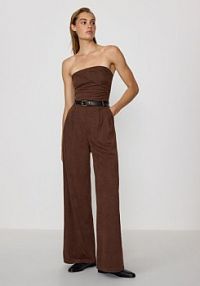 Kombinezon z paskiem Reserved brązowy 927GA-89X