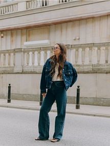 Kurtka jeansowa Reserved granatowa damska 9290H-59J