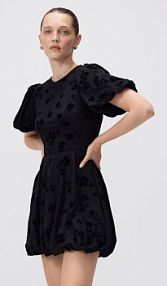 Sukienka bombka w kwiaty Reserved czarna 929GA-99X