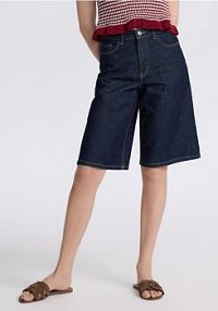 Jeansowe szorty z kantem Reserved granatowe 9319H-59J