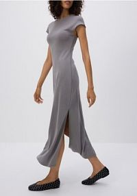 Sukienka z modalem Reserved szara 932GA-90X