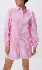 Szorty w kratę Reserved różowe damskie 949IL-03X