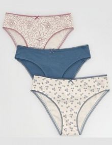 Bawełniane majtki typu figi 3 pack Reserved białe 996EX-01X