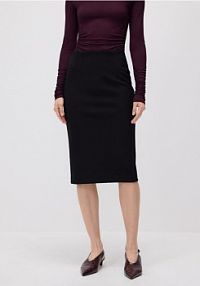 Spódnica midi z rozcięciem Reserved czarna 996GA-99X