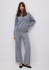 Wełniane spodnie Reserved szare damskie RT460-09X