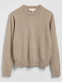 Sweter z kaszmiru Reserved beżowy damski TE799-08M