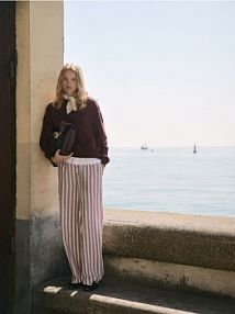 Gładka bluza z bawełną Reserved czerwona damska VG121-83X