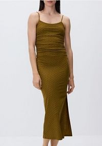 Sukienka maxi z drapowaniem Reserved zielona XO743-71X