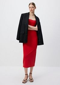 Sukienka midi z kokardką Reserved czerwona XQ228-33X