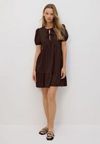Strukturalna sukienka mini Reserved brązowa XQ230-88X