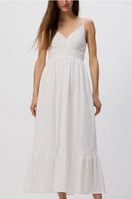 Ażurowa sukienka maxi Reserved biała XV442-00X