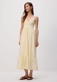 Ażurowa sukienka maxi Reserved żółta XV442-10X