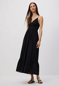 Ażurowa sukienka maxi Reserved czarna XV442-99X