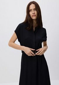Sukienka midi z paskiem Reserved czarna XV457-99X