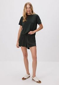 Gładkie szorty z modalem Reserved zielone damskie YH604-79X