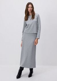 Dzianinowa spódnica midi Reserved szara YT111-90X