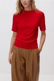 Gładki sweter Reserved czerwony damski YT260-33X