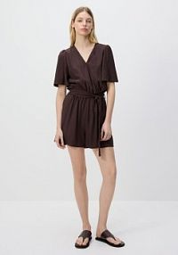 Wiskozowy kombinezon Reserved brązowy YT268-89X