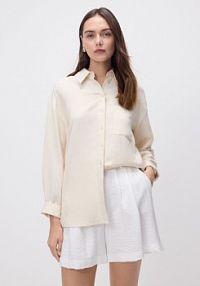 Szorty z wiskozą Reserved białe damskie YT273-01X