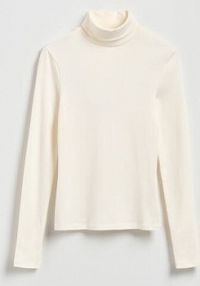 Bawełniany golf Reserved biały damski ZI670-01X