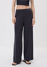 Luźne spodnie z modalem Reserved szare damskie ZQ649-90X