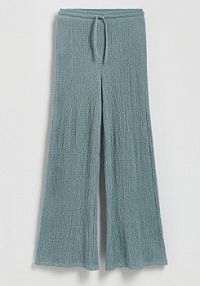 Kreszowane spodnie flare Reserved zielone damskie ZQ706-07X