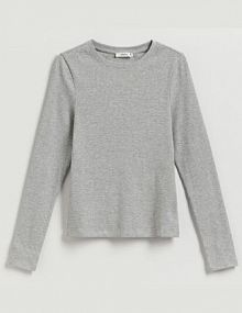 Prążkowany longsleeve Reserved szary damski ZR419-09M