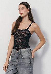 Koronkowe body na ramiączkach  House czarne 297GT-99X