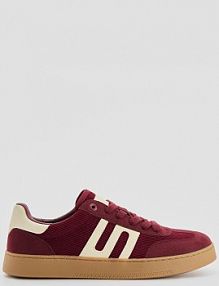 Bordowe sneakersy w stylu retro z imitacji zamszu House brązowe damskie 337HB-83X