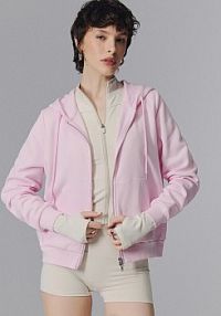 Rozpinana jasno bluza z kapturem House różowa damska 350GE-30X