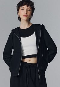 Rozpinana  bluza z kapturem House czarna damska 350GE-99X