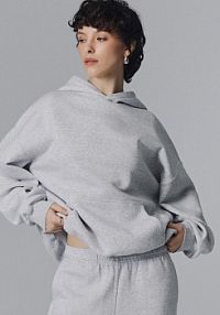Jasno bluza z kapturem loose fit House szara damska 354GE-09M
