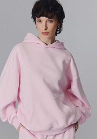 Jasno bluza z kapturem loose fit House różowa damska 354GE-30X