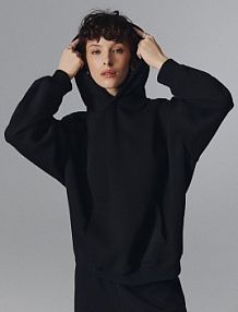 Bluza z kapturem loose fit House czarna damska 354GE-99X