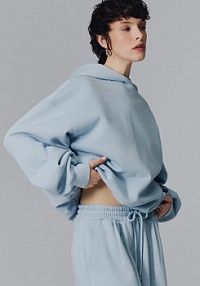Jasno bluza bombka z kapturem House niebieska damska 356GE-05X