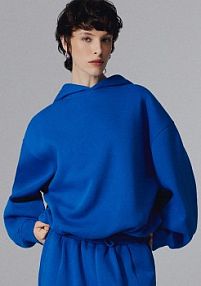 Granatowa bluza bombka z kapturem House niebieska damska 356GE-55X